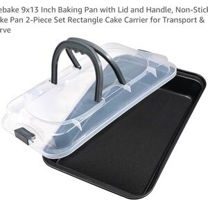 Rectangle Cake Carrier with Lid and Handle